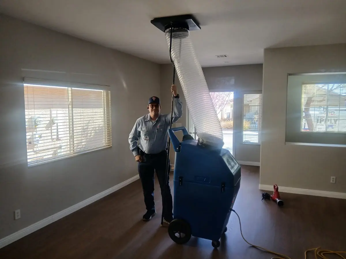 Professional Dryer Vent Cleaning work inside a Bellaire home